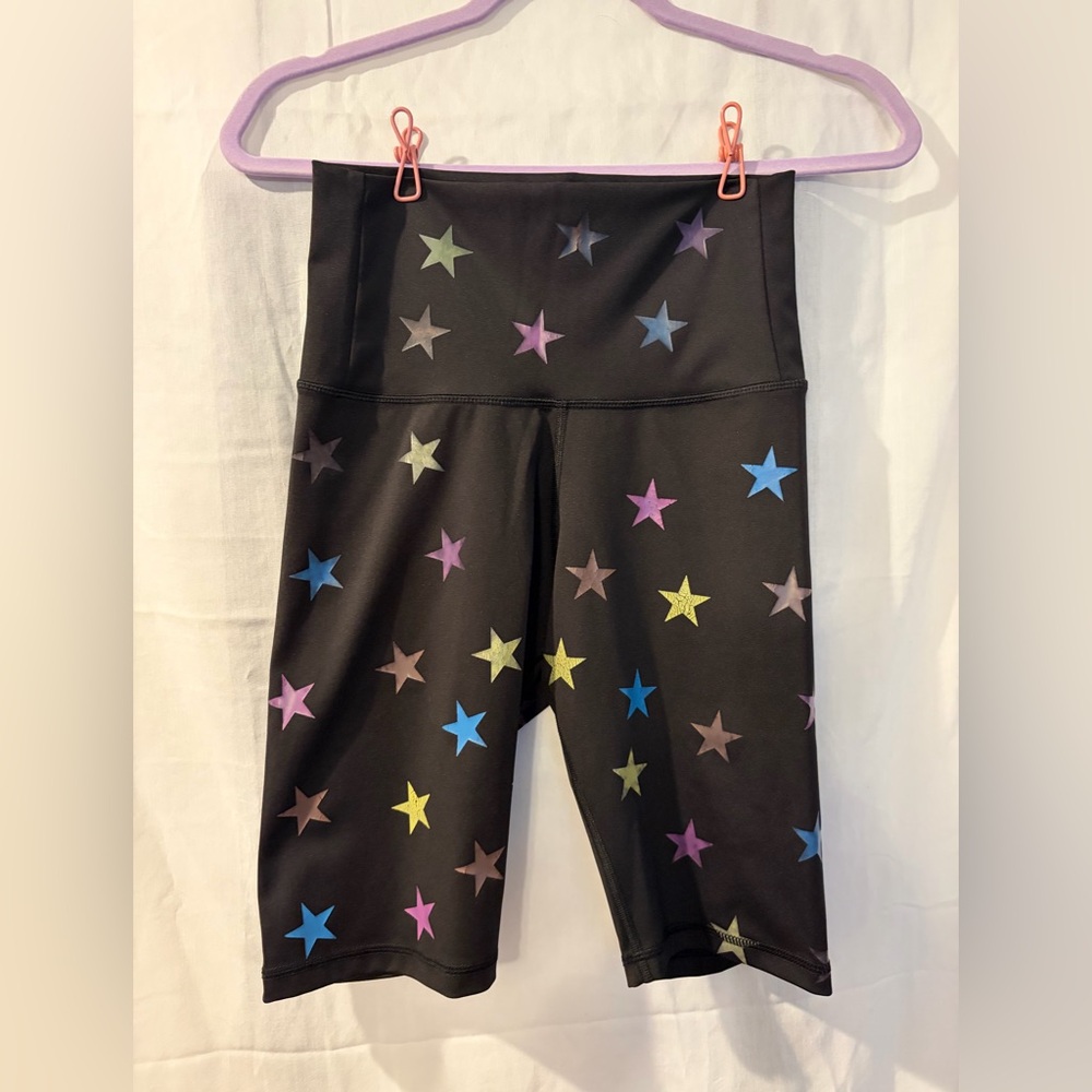 CHRLDR Black Athletic Shorts with Star Design
